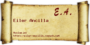 Eiler Ancilla névjegykártya